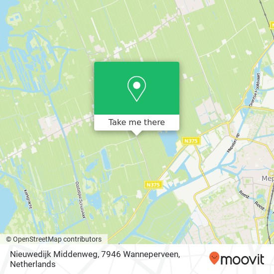 Nieuwedijk Middenweg, 7946 Wanneperveen map