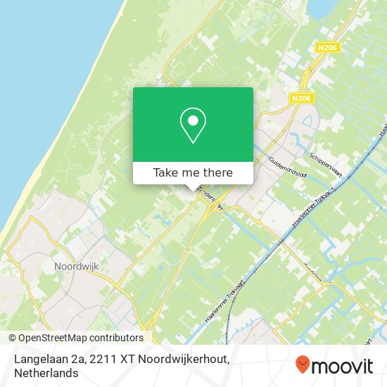 Langelaan 2a, 2211 XT Noordwijkerhout Karte