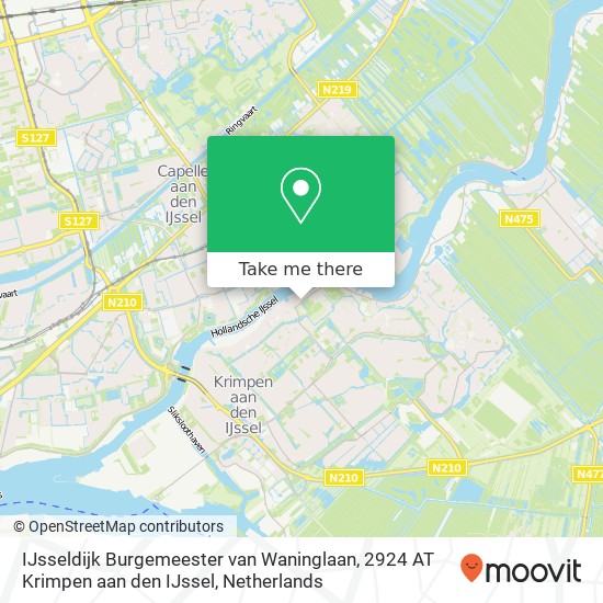 IJsseldijk Burgemeester van Waninglaan, 2924 AT Krimpen aan den IJssel Karte