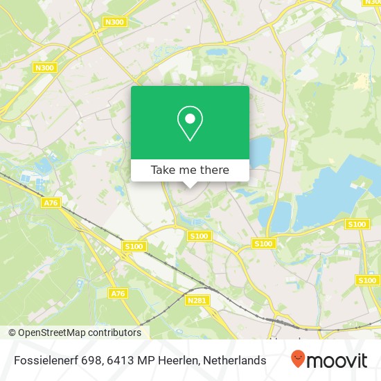 Fossielenerf 698, 6413 MP Heerlen Karte