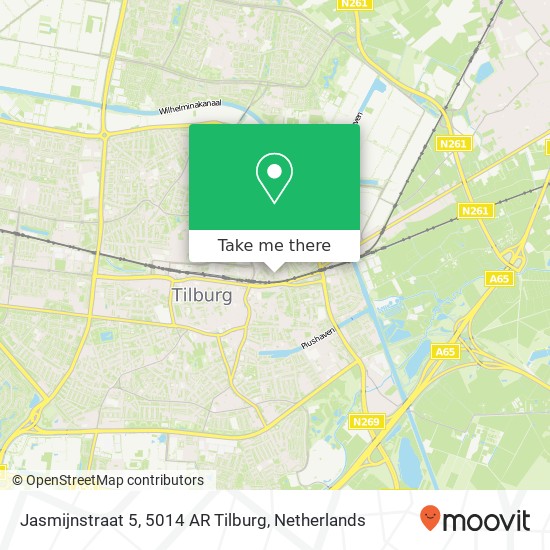 Jasmijnstraat 5, 5014 AR Tilburg map