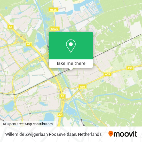 Willem de Zwijgerlaan Rooseveltlaan map