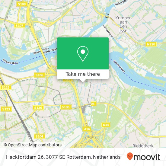 Hackfortdam 26, 3077 SE Rotterdam Karte