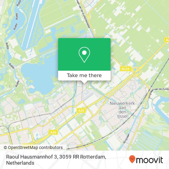 Raoul Hausmannhof 3, 3059 RR Rotterdam map