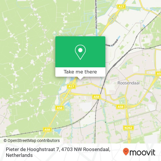 Pieter de Hooghstraat 7, 4703 NW Roosendaal map
