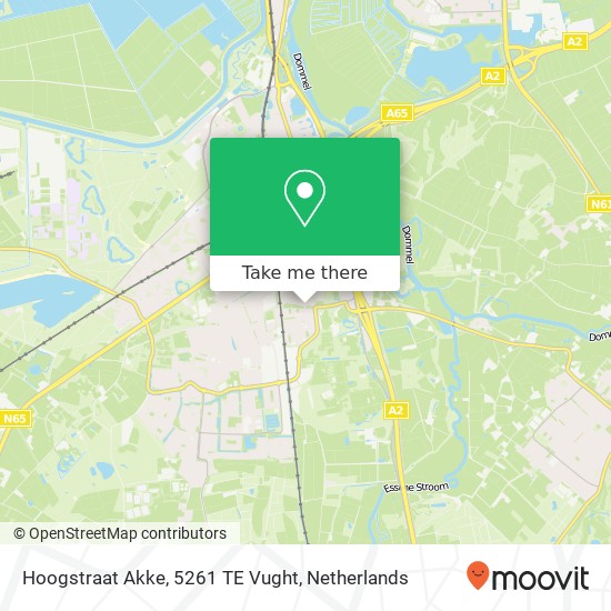 Hoogstraat Akke, 5261 TE Vught Karte
