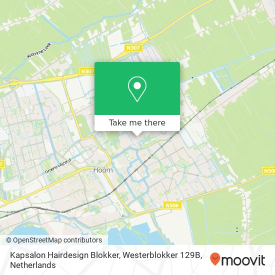 Kapsalon Hairdesign Blokker, Westerblokker 129B map