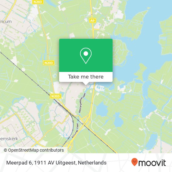 Meerpad 6, 1911 AV Uitgeest Karte
