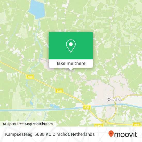 Kampsesteeg, 5688 KC Oirschot Karte