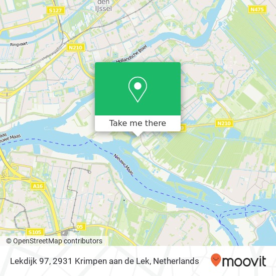 Lekdijk 97, 2931 Krimpen aan de Lek map