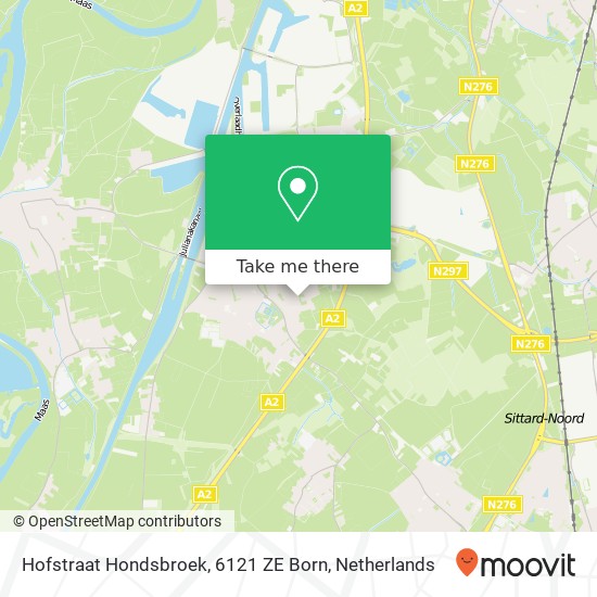 Hofstraat Hondsbroek, 6121 ZE Born map