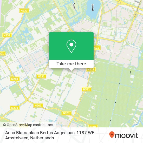 Anna Blamanlaan Bertus Aafjeslaan, 1187 WE Amstelveen map