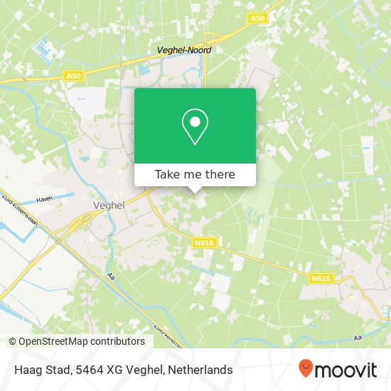 Haag Stad, 5464 XG Veghel Karte