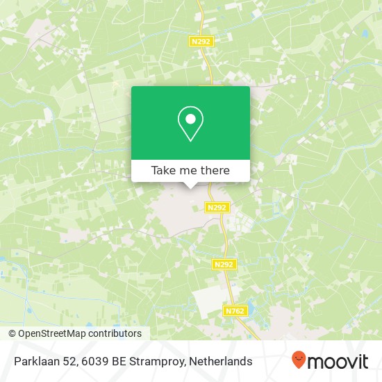 Parklaan 52, 6039 BE Stramproy map