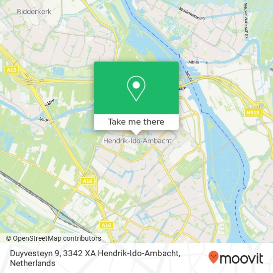 Duyvesteyn 9, 3342 XA Hendrik-Ido-Ambacht map