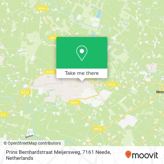 Prins Bernhardstraat Meijersweg, 7161 Neede map