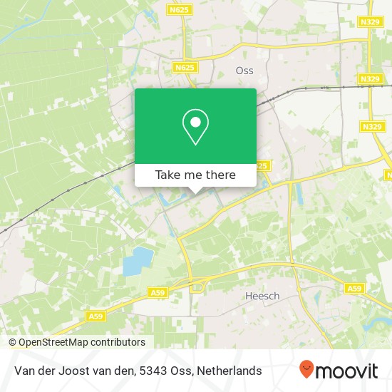 Van der Joost van den, 5343 Oss map