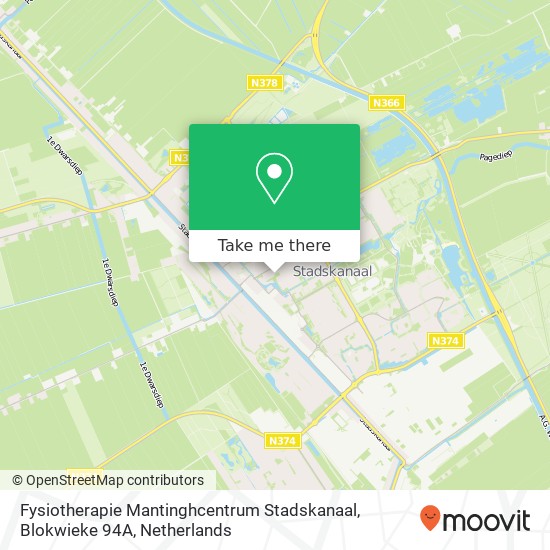 Fysiotherapie Mantinghcentrum Stadskanaal, Blokwieke 94A map