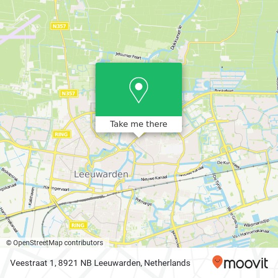 Veestraat 1, 8921 NB Leeuwarden map