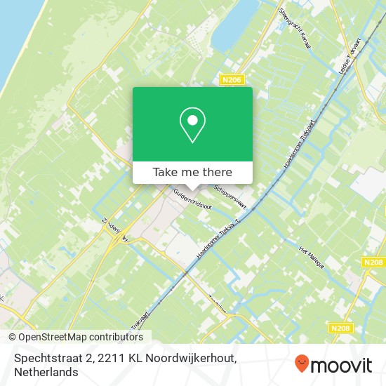 Spechtstraat 2, 2211 KL Noordwijkerhout map