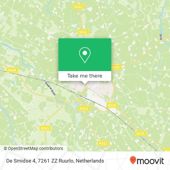 De Smidse 4, 7261 ZZ Ruurlo map