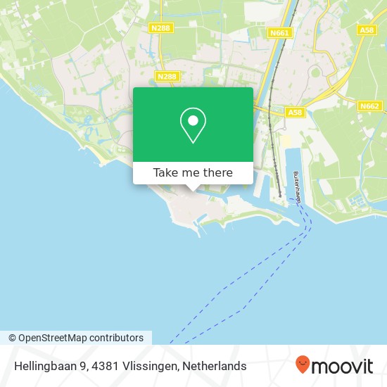 Hellingbaan 9, 4381 Vlissingen Karte