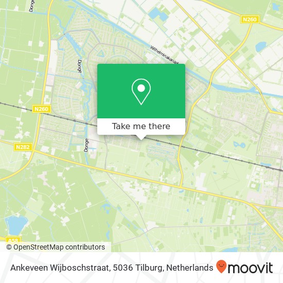 Ankeveen Wijboschstraat, 5036 Tilburg Karte