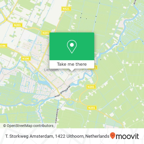T. Storkweg Amsterdam, 1422 Uithoorn map