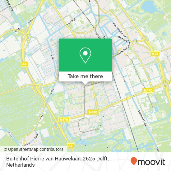 Buitenhof Pierre van Hauwelaan, 2625 Delft map