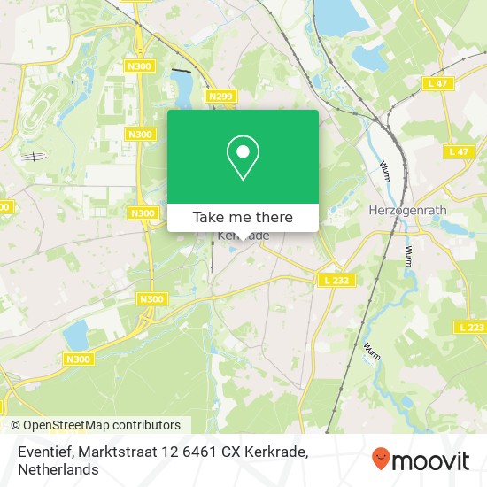 Eventief, Marktstraat 12 6461 CX Kerkrade Karte