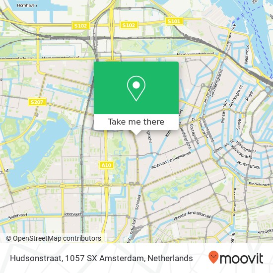 Hudsonstraat, 1057 SX Amsterdam map