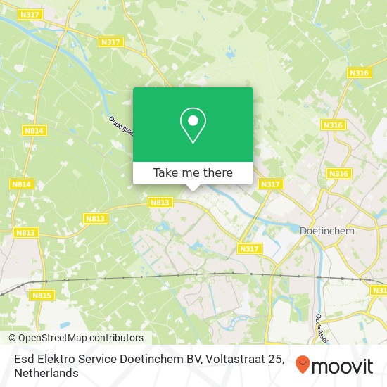 Esd Elektro Service Doetinchem BV, Voltastraat 25 Karte