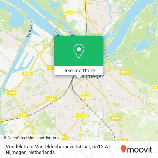 Vondelstraat Van Oldenbarneveltstraat, 6512 AT Nijmegen map