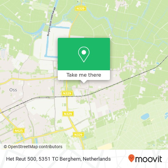 Het Reut 500, 5351 TC Berghem map