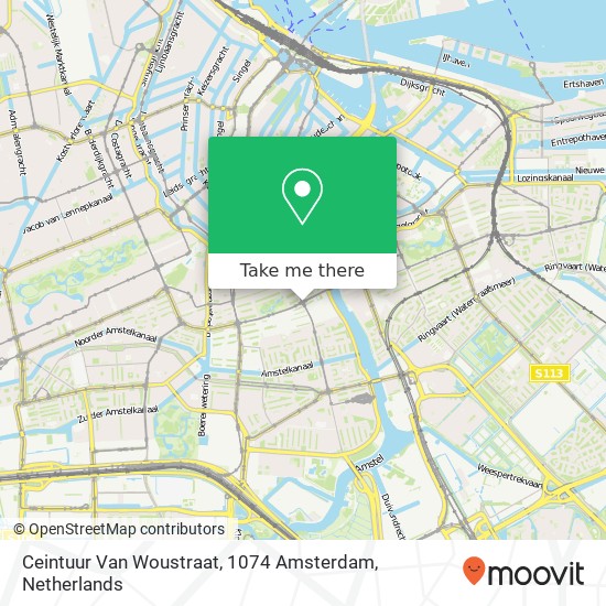 Ceintuur Van Woustraat, 1074 Amsterdam map