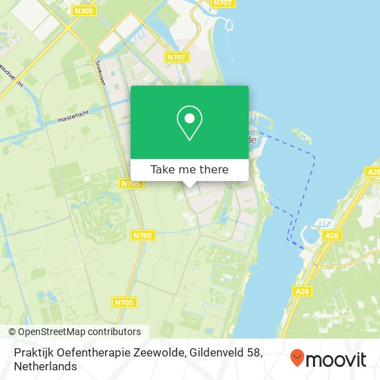 Praktijk Oefentherapie Zeewolde, Gildenveld 58 map