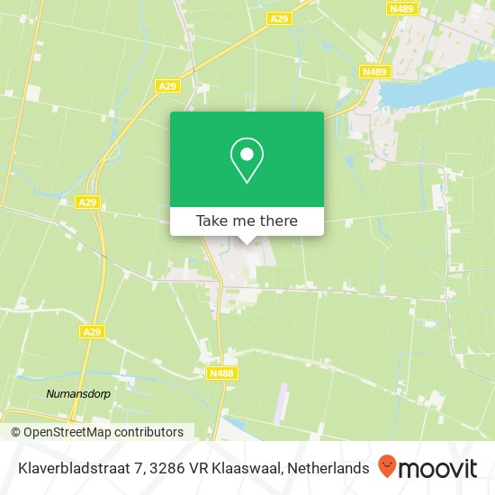 Klaverbladstraat 7, 3286 VR Klaaswaal map