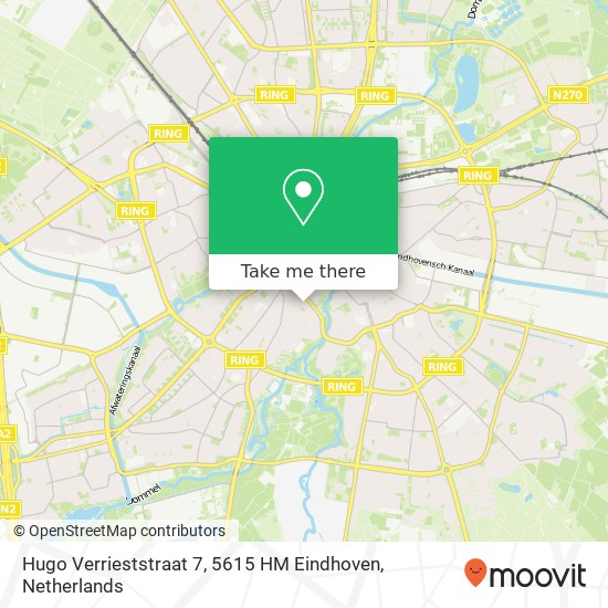 Hugo Verrieststraat 7, 5615 HM Eindhoven Karte