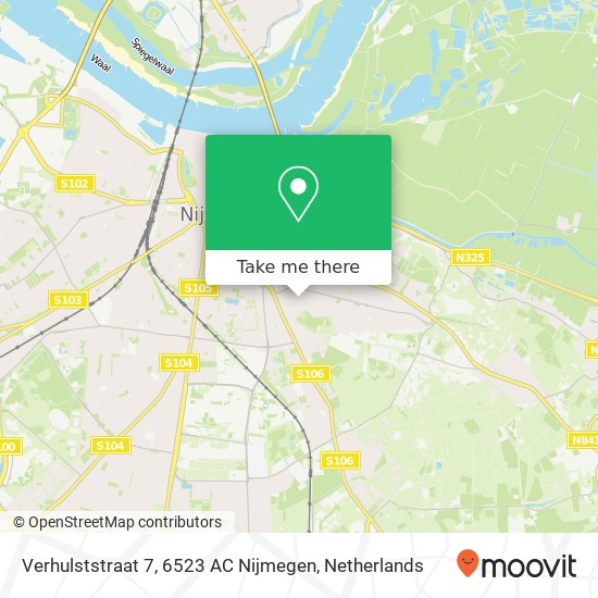 Verhulststraat 7, 6523 AC Nijmegen Karte