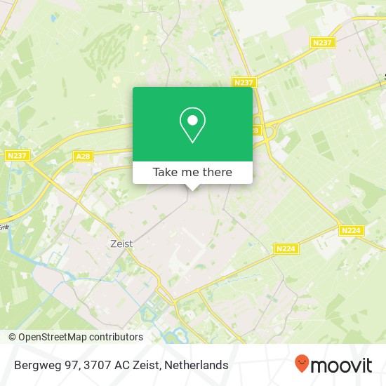Bergweg 97, 3707 AC Zeist map