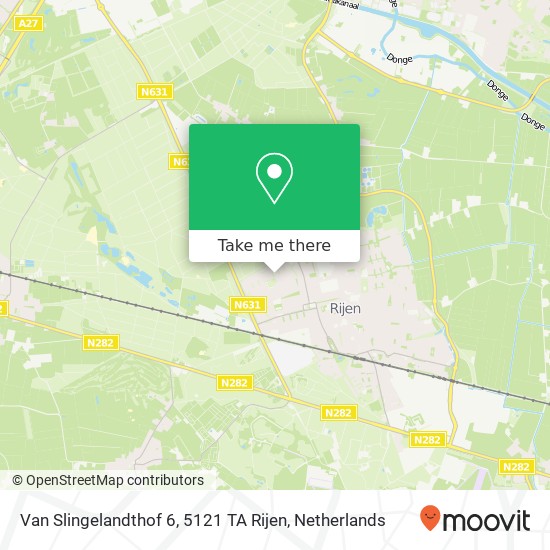 Van Slingelandthof 6, 5121 TA Rijen Karte