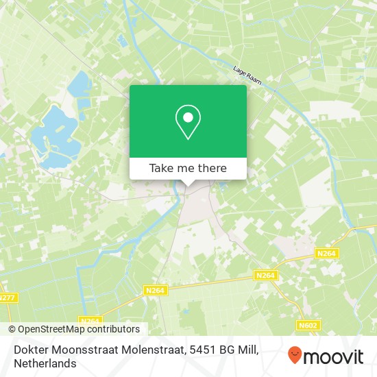 Dokter Moonsstraat Molenstraat, 5451 BG Mill map