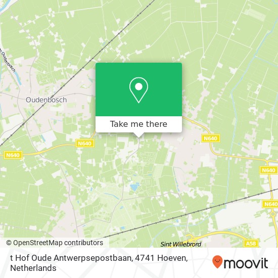 t Hof Oude Antwerpsepostbaan, 4741 Hoeven map