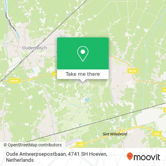 Oude Antwerpsepostbaan, 4741 SH Hoeven map