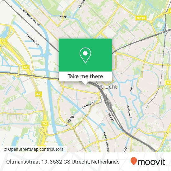 Oltmansstraat 19, 3532 GS Utrecht map