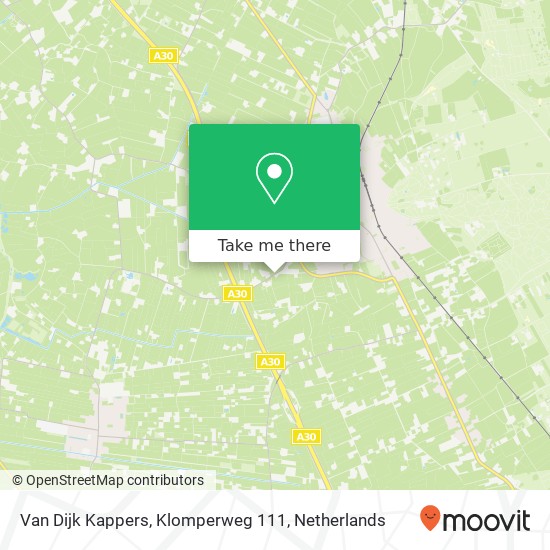 Van Dijk Kappers, Klomperweg 111 Karte