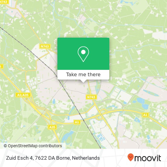 Zuid Esch 4, 7622 DA Borne map