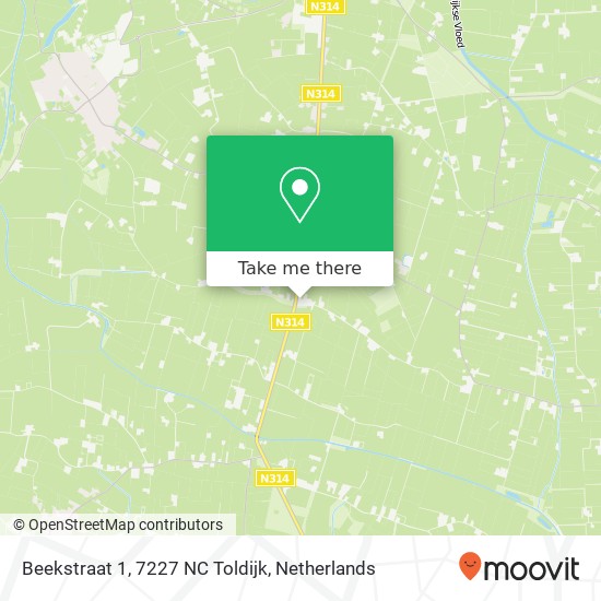 Beekstraat 1, 7227 NC Toldijk map