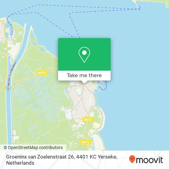 Groeninx van Zoelenstraat 26, 4401 KC Yerseke Karte