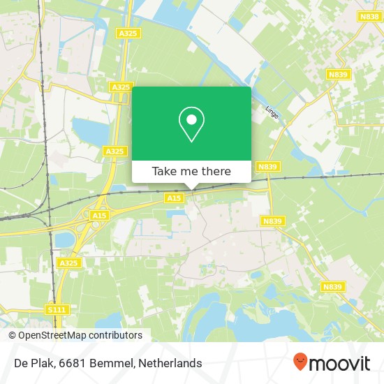 De Plak, 6681 Bemmel map